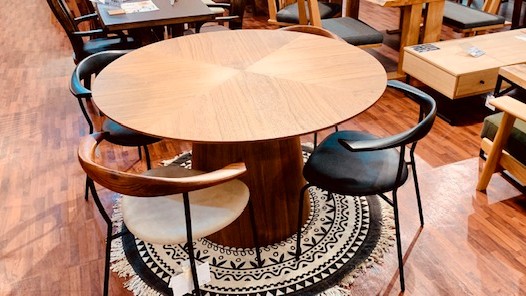 ラウンドダイニング5点セット