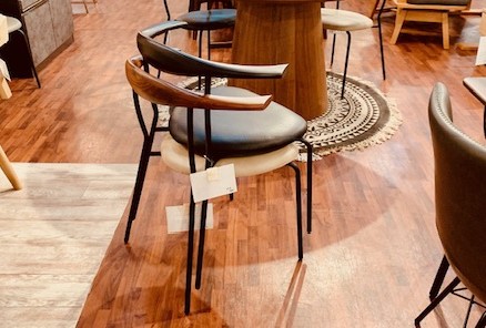 ラウンドダイニング5点セット