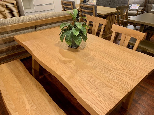 ダイニング4点セット タモ材