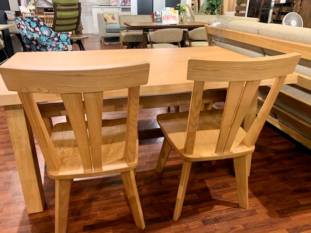 ダイニング4点セット タモ材