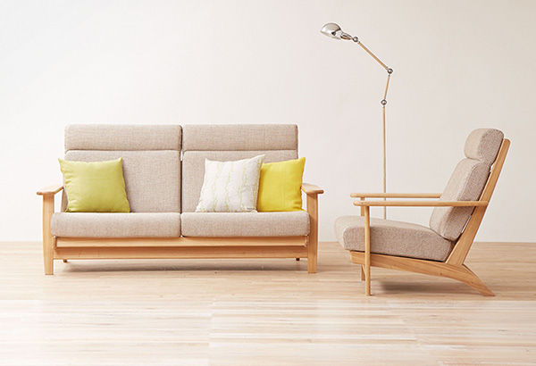 木肘オーダーソファ